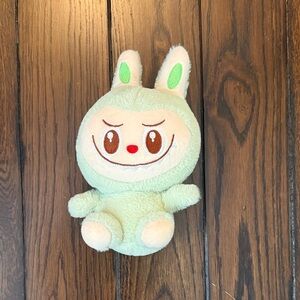 Mint Green Plush Bunny with Embroidered Face